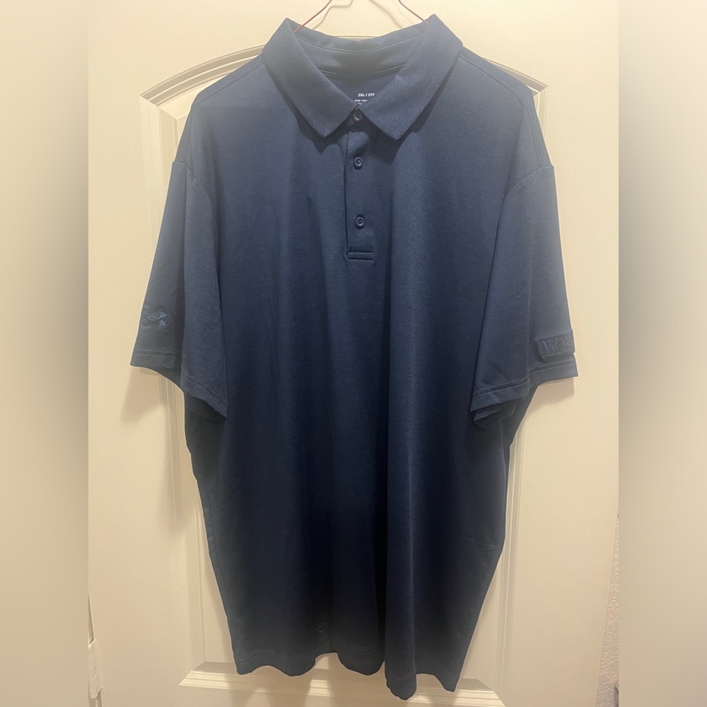 Men’s under armor XXL navy blue wright construction logo NWT